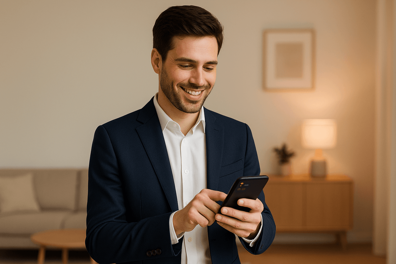 Customer using B-Tareqak app on his phone